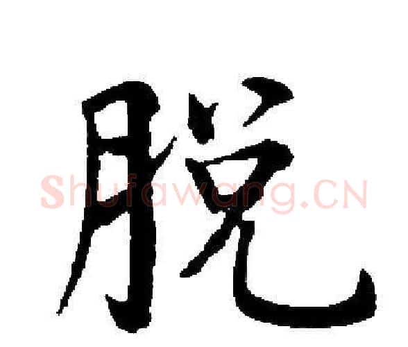 脱字启功毛笔楷书书法写法,摘自启功毛笔楷书书法作品