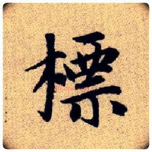 標毛笔楷书写法,摘自元赵孟頫续千字文