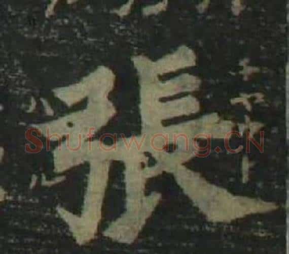 張字姜立纲毛笔楷书书法写法,摘自四体千字文