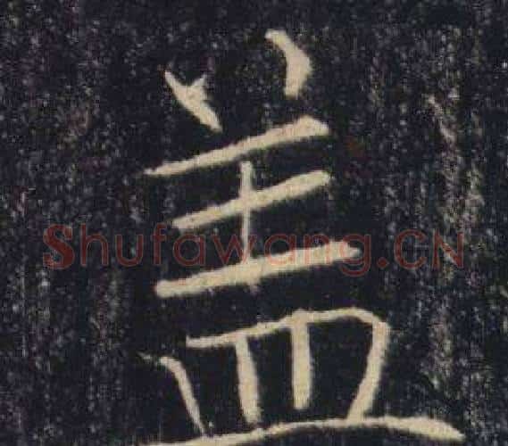 蓋字褚遂良毛笔楷书书法写法,摘自雁塔圣教序