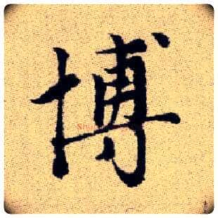 博毛笔楷书写法,摘自元赵孟頫续千字文
