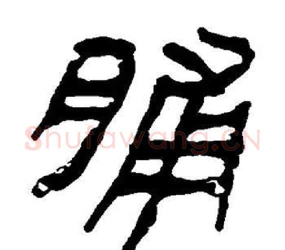 脯字轪侯利苍的儿子‌‌毛笔隶书写法,摘自轪侯利苍的儿子‌‌毛笔隶书作品