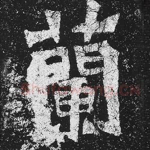 北魏 毛笔魏碑体楷书『兰』单字帖图片，摘自：贺兰汗造像记