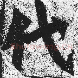 北魏 朱义章 毛笔魏碑体楷书『代』单字帖图片，摘自：始平公造像记