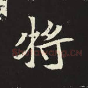 北魏 毛笔魏碑体楷书『将』单字帖图片，摘自：元倪墓志