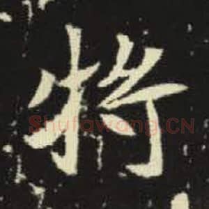 北魏 毛笔魏碑体楷书『将』单字帖图片，摘自：元倪墓志
