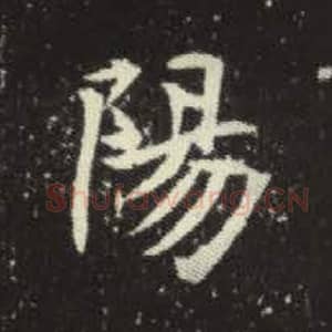 北魏 毛笔魏碑体楷书『阳』单字帖图片，摘自：元倪墓志