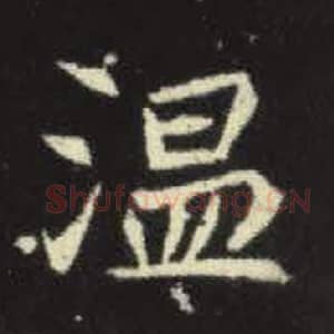 北魏 毛笔魏碑体楷书『温』单字帖图片，摘自：元倪墓志
