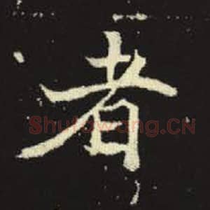 北魏 毛笔魏碑体楷书『者』单字帖图片，摘自：元倪墓志