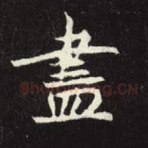 北魏 毛笔魏碑体楷书『尽』单字帖图片，摘自：元倪墓志