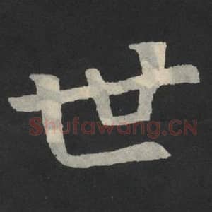 北魏 毛笔魏碑体楷书『世』单字帖图片,摘自:张玄墓志