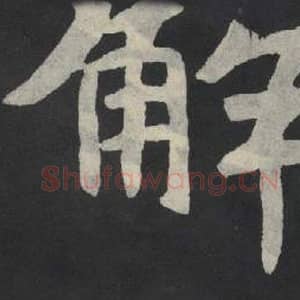 北魏 毛笔魏碑体楷书『解』单字帖图片,摘自:张玄墓志
