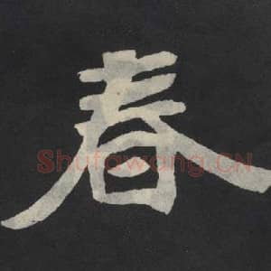 北魏 毛笔魏碑体楷书『春』单字帖图片,摘自:张玄墓志
