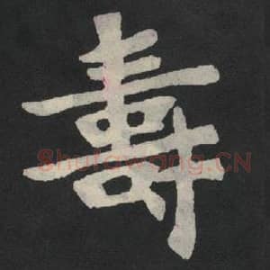 北魏 毛笔魏碑体楷书『寿』单字帖图片,摘自:张玄墓志