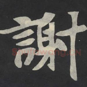 北魏 毛笔魏碑体楷书『谢』单字帖图片,摘自:张玄墓志