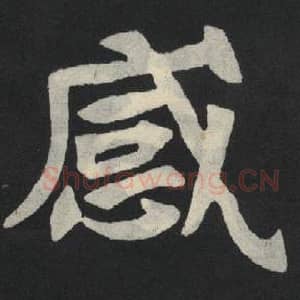 北魏 毛笔魏碑体楷书『感』单字帖图片,摘自:张玄墓志