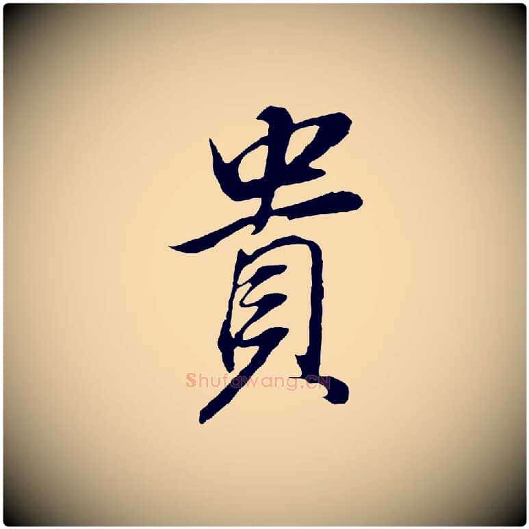 貴毛笔行书写法,摘自明代董其昌邵康节先生自着无名公