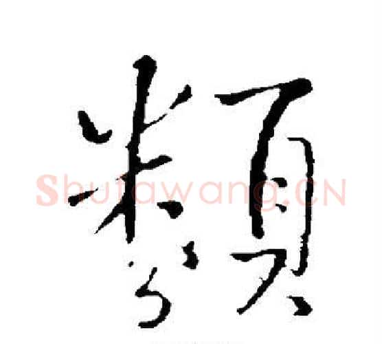 类字王铎毛笔行书书法写法,摘自王铎毛笔行书书法作品