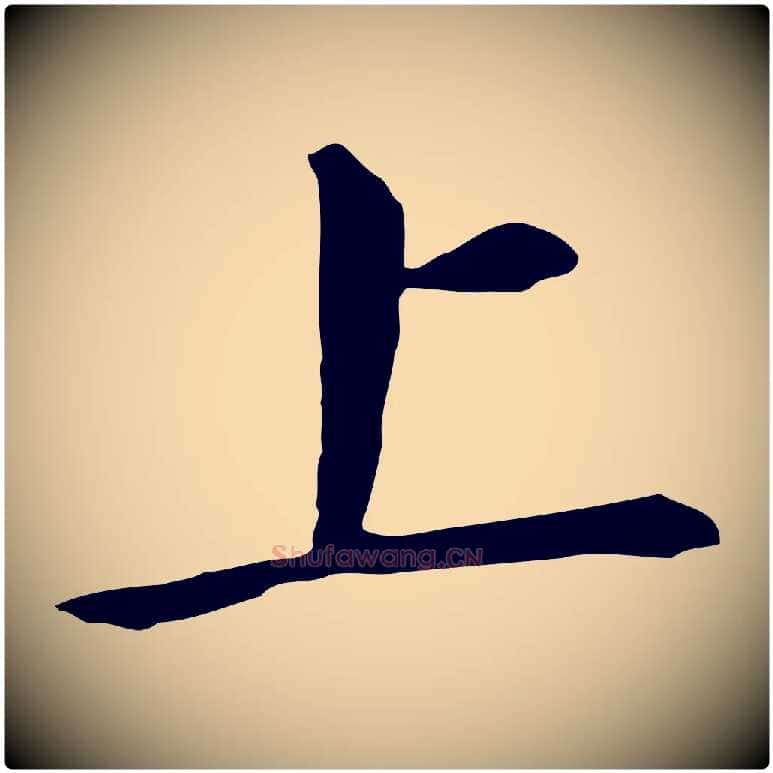上毛笔行书写法,摘自明代董其昌跋孝经