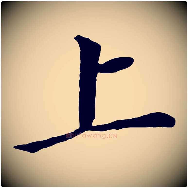 上毛笔行书写法,摘自明代董其昌跋孝经