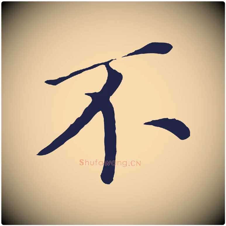 不毛笔行书写法,摘自明代董其昌跋孝经