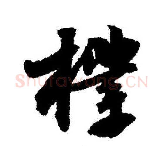 樸字苏轼毛笔行书书法写法,摘自苏轼毛笔行书书法作品