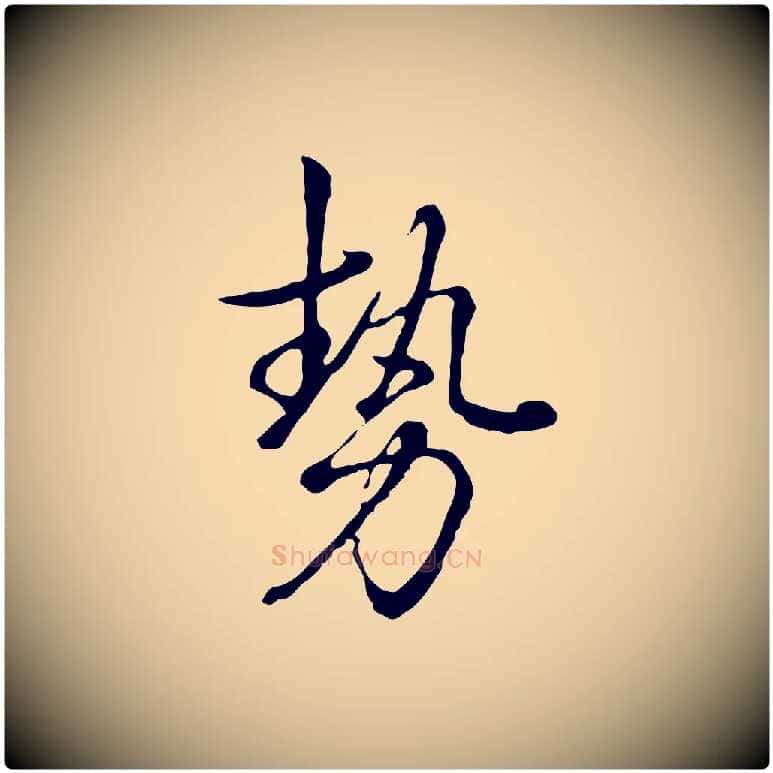 勢毛笔行书写法,摘自清代高宗跋张翰帖