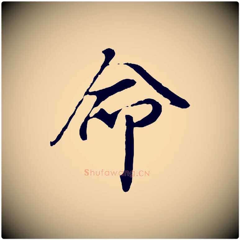 命毛笔行书写法,摘自明代董其昌跋孝经