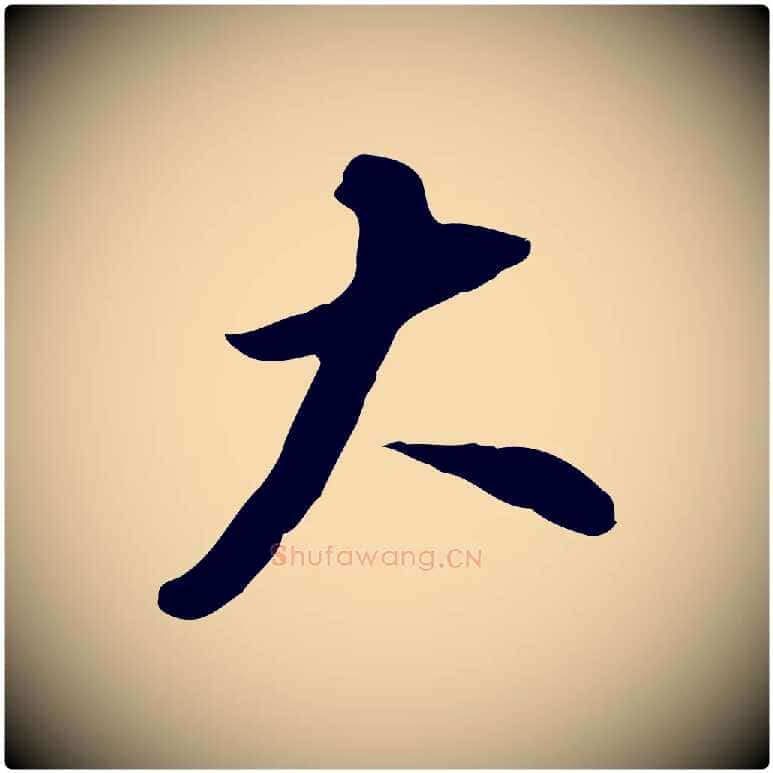 大毛笔行书写法,摘自明代董其昌跋孝经