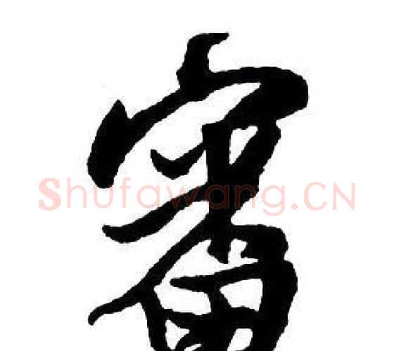 審字王铎毛笔行书书法写法,摘自集字千字文