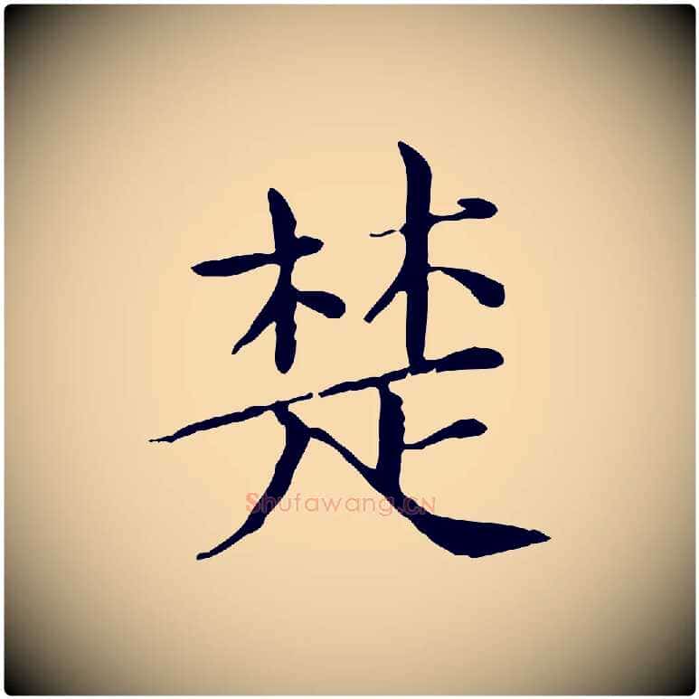 楚毛笔行楷写法,摘自宋代范仲淹道服赞并序