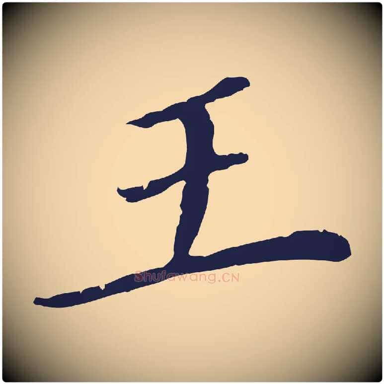 王毛笔行书写法,摘自明代董其昌跋孝经