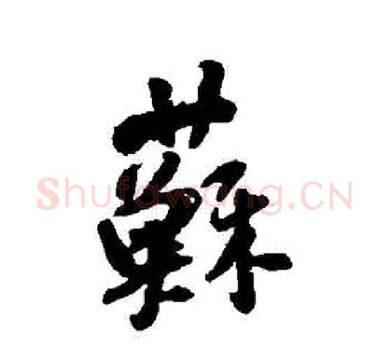 蘇字王铎毛笔行书书法写法,摘自王铎毛笔行书书法作品