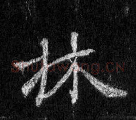 林字王羲之毛笔行书写法,摘自怀仁集圣教序