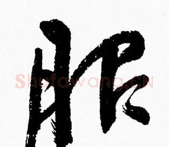 服字周慧珺毛笔行书书法写法,摘自周慧珺毛笔行书书法作品