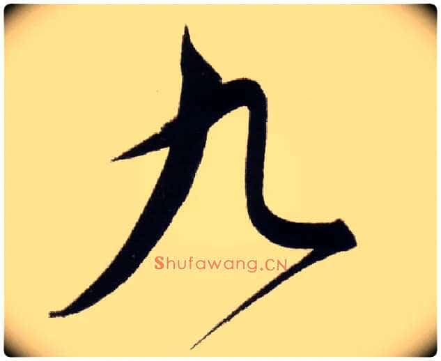 九毛笔行书写法,摘自明董其昌白羽扇赋卷