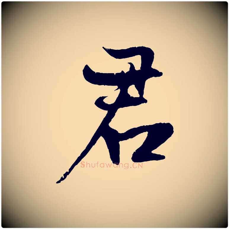 君毛笔行楷写法,摘自元代张雨跋苏轼诗二首