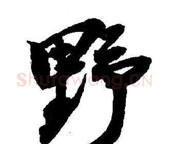 野字王铎毛笔行书书法写法,摘自集字千字文