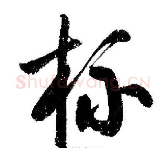 杯字启功毛笔行书书法写法,摘自启功毛笔行书书法作品