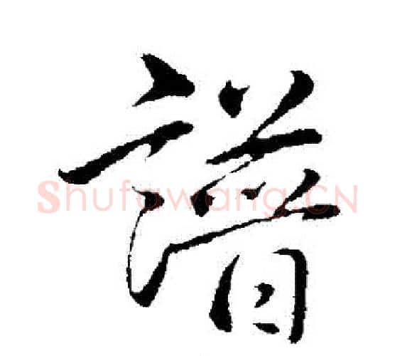 譜字弘历(乾隆)毛笔行书书法写法,摘自弘历(乾隆)毛笔行书书法作品