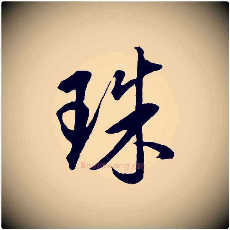 珠毛笔行书写法,摘自明代董其昌仿米南宫