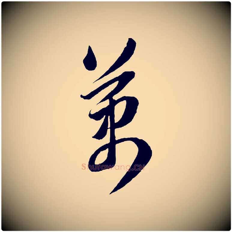 萬毛笔行书写法,摘自明代董其昌跋送梨帖