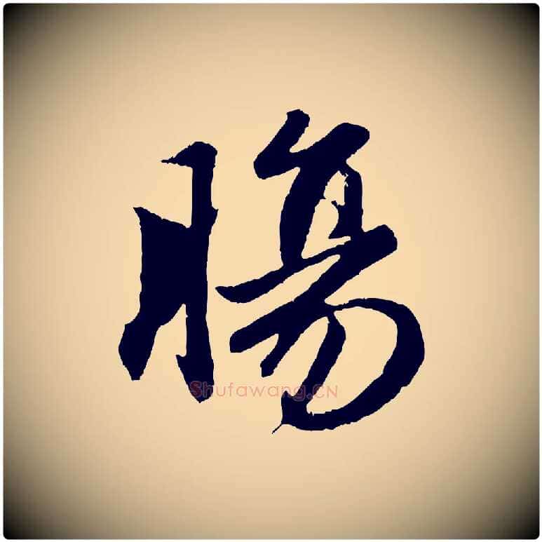 腸毛笔行楷写法,摘自元代赵孟頫纨扇赋