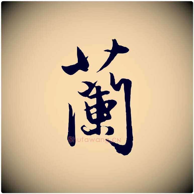 蘭毛笔行楷写法,摘自元代赵孟頫纨扇赋