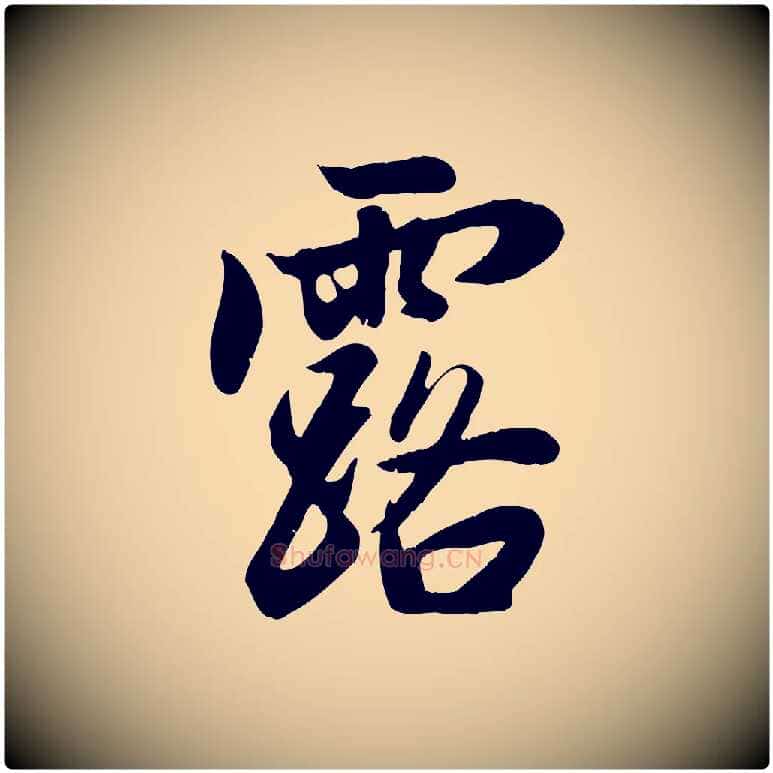 露毛笔行楷写法,摘自元代赵孟頫纨扇赋