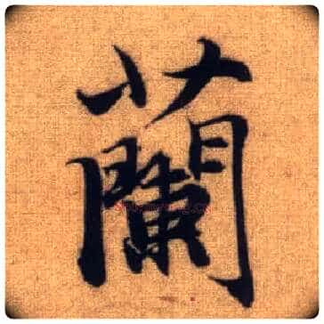蘭毛笔行书写法,摘自元赵孟頫前后赤壁赋