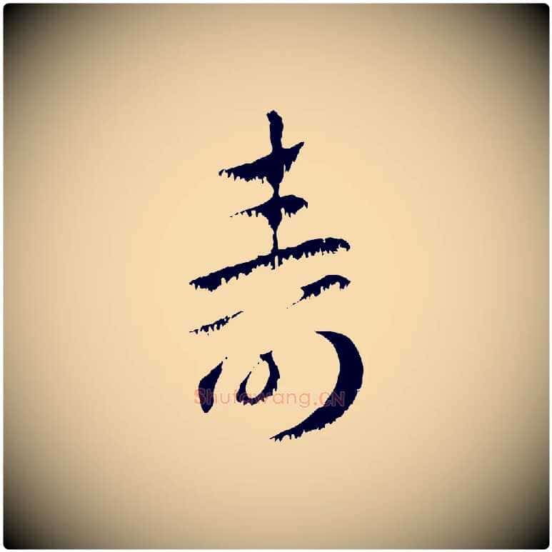 壽毛笔行楷写法,摘自元代赵孟頫急就章