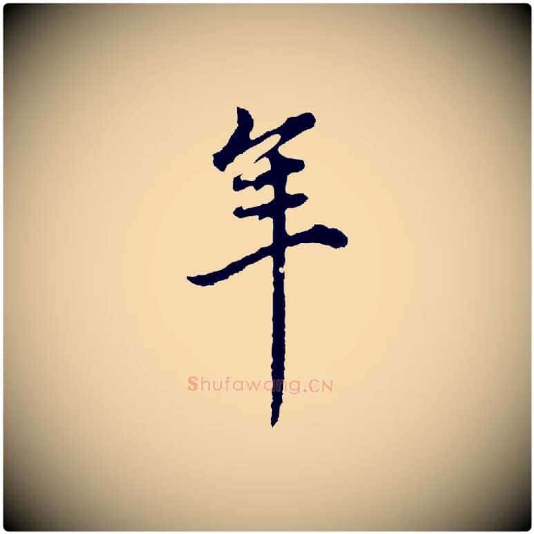 年毛笔行书写法,摘自明代董其昌邵康节先生自着无名公