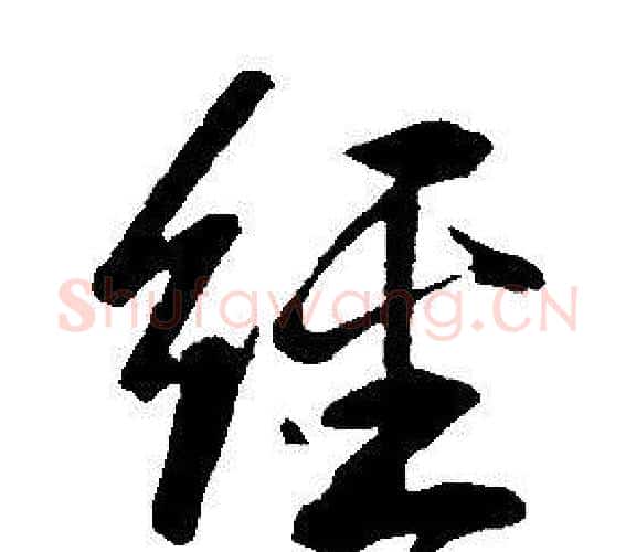 經字康熙毛笔行书书法写法,摘自千字文