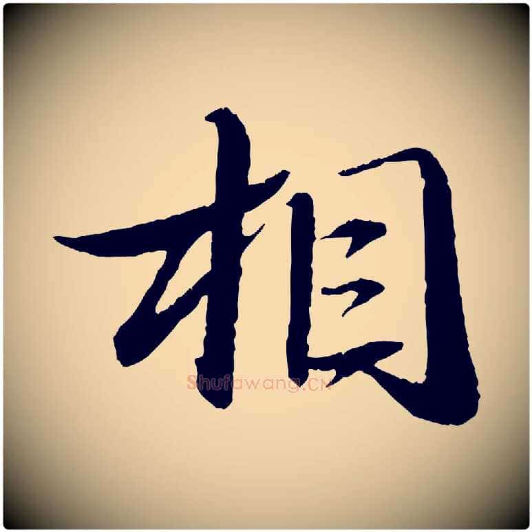 相毛笔行书写法,摘自宋代苏轼石恪画维摩赞